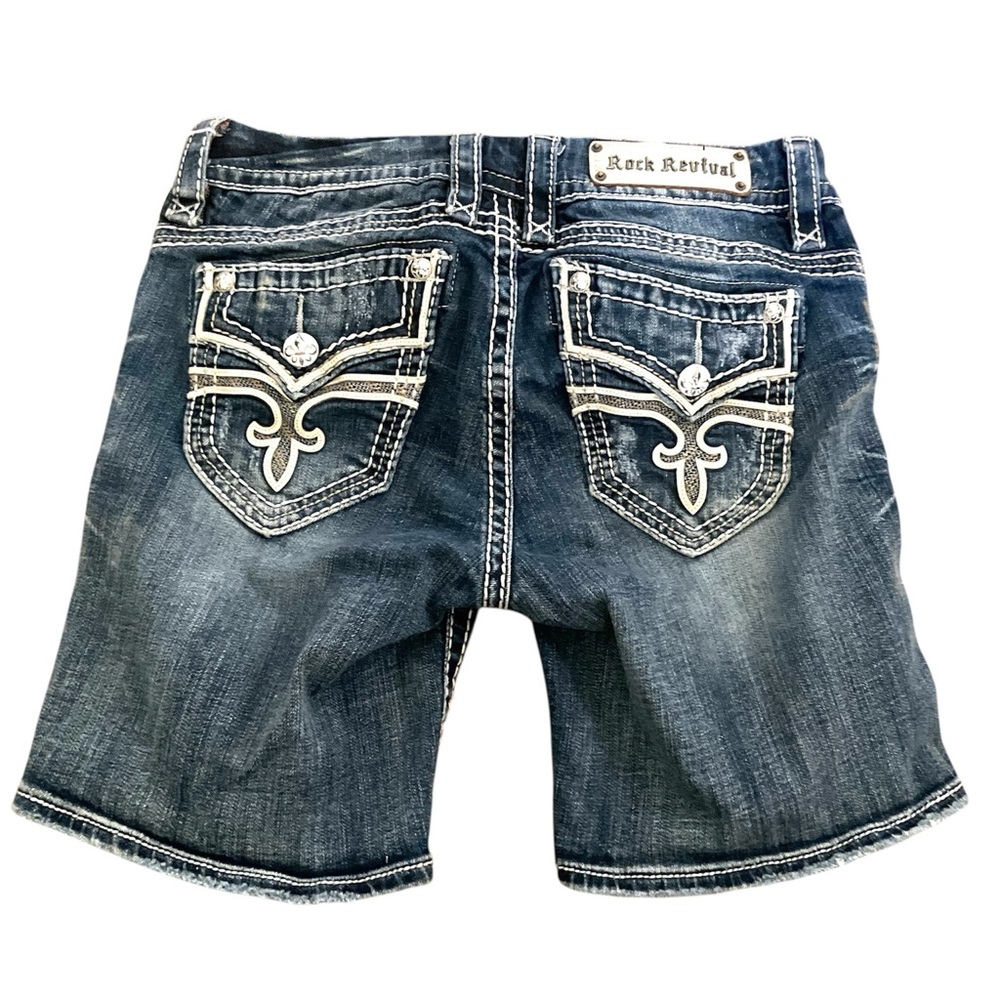 Rock Revival Distressed Denim  Luz Shorts Sz. 28 Easy